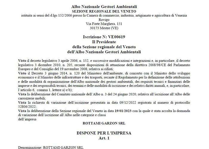 Integrazione rimorchio autorizzazione trasporto