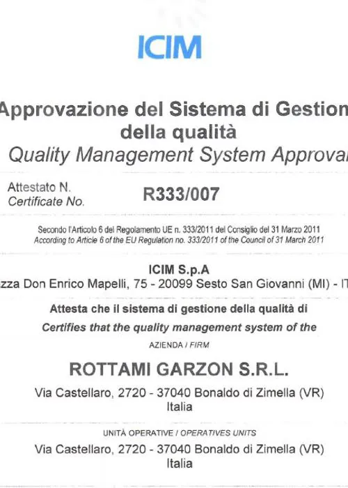 Certificazione 333