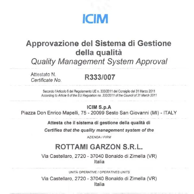 Certificazione 333